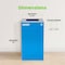 Alpine Industries Square Recycling Bin, 29 Gallons, Blue Can, Square Opening Lid, for Mixed ALP4450-KIT-BLU-S-MIX - alternate 3